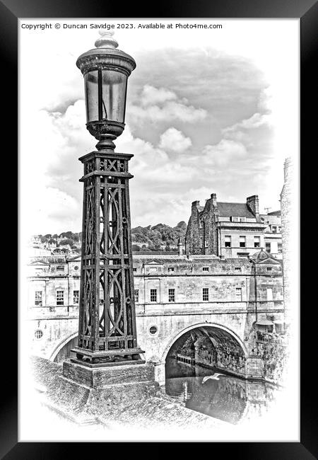 Pulteney Bridge Bath art Framed Print by Duncan Savidge