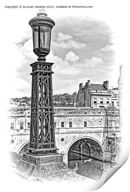 Pulteney Bridge Bath art Print by Duncan Savidge