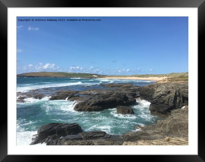 Constantine Bay view  Framed Mounted Print by Anthony Kellaway