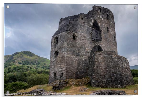 Dolbadarn Castle  Acrylic by Phil Longfoot