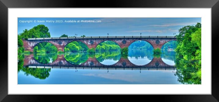Perth Bridge Reflections Framed Mounted Print by Navin Mistry