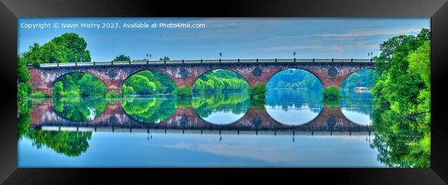 Perth Bridge Reflections Framed Print by Navin Mistry
