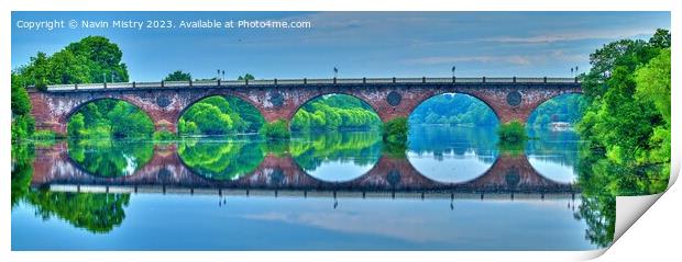 Perth Bridge Reflections Print by Navin Mistry
