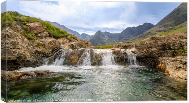 Fairy Pools and Cuillin  Canvas Print by Darrell Evans