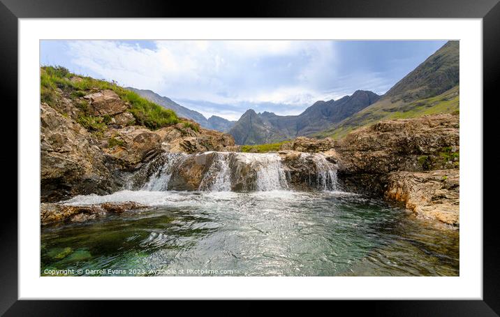 Fairy Pools and Cuillin  Framed Mounted Print by Darrell Evans