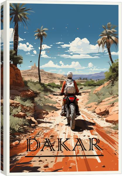 Dakar Rally Travel Poster Canvas Print by Steve Smith