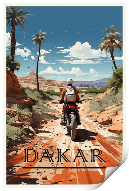 Dakar Rally Travel Poster Print by Steve Smith