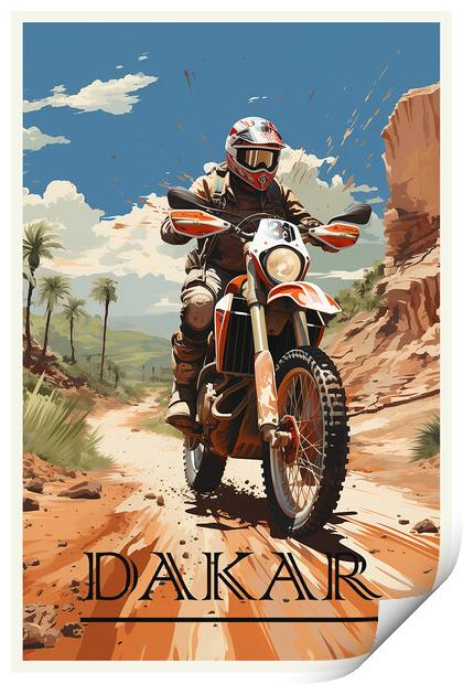 Dakar Rally Travel Poster Print by Steve Smith