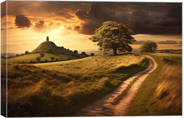Glastonbury Tor Canvas Print by Picture Wizard