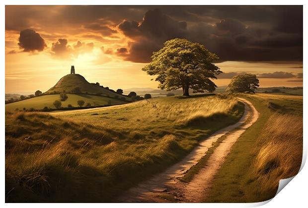 Glastonbury Tor Print by Picture Wizard
