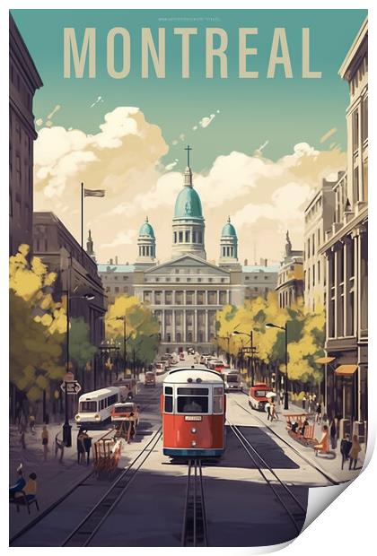 Montreal 1950s Travel Poster Print by Picture Wizard