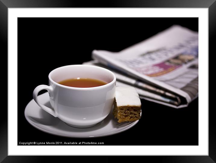 Morning Cuppa Framed Mounted Print by Lynne Morris (Lswpp)