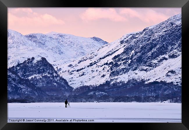 Wintertime At Derwent Water Framed Print by Jason Connolly