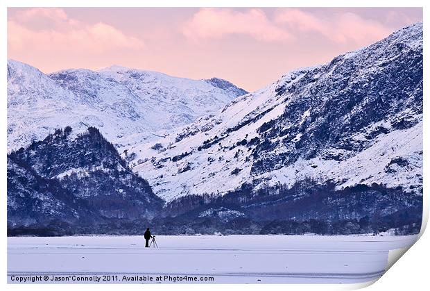 Wintertime At Derwent Water Print by Jason Connolly