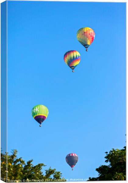 Vibrant Hot Air Balloons Canvas Print by Ian Flanagan