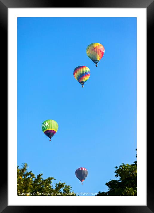 Vibrant Hot Air Balloons Framed Mounted Print by Ian Flanagan