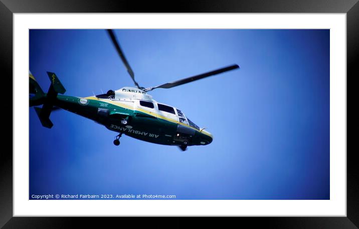 Air Ambulance Framed Mounted Print by Richard Fairbairn