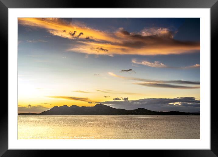 Golden Glow Over Puerto Pollensa  Framed Mounted Print by Jim Key