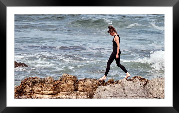 Girl Walking Framed Mounted Print by Tom McPherson