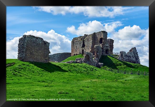 Enchanting Duffus Castle: A Looming Tower amidst M Framed Print by Tom McPherson