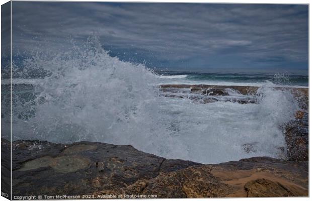 Power of Waves seascape Canvas Print by Tom McPherson