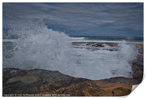 Power of Waves seascape Print by Tom McPherson