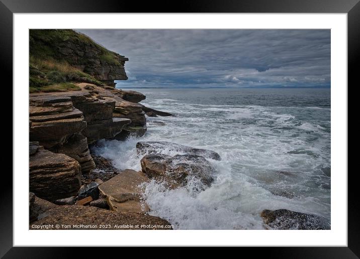 'Conquering Nature's Roaring Waves" Framed Mounted Print by Tom McPherson