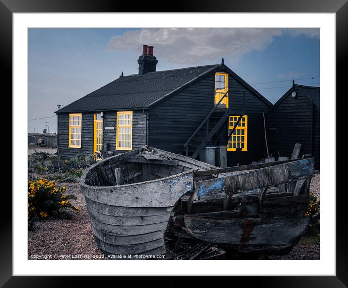 Prospect Cottage and Boat Framed Mounted Print by Peter East-Hall