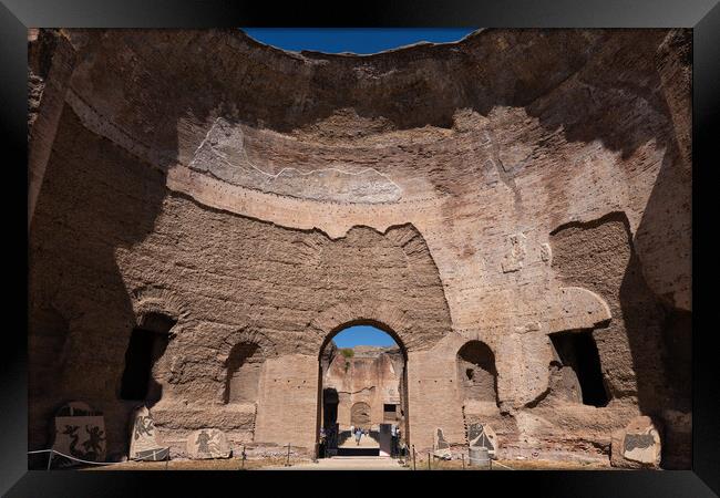 Ancient Baths of Caracalla Ruins in Rome Framed Print by Artur Bogacki