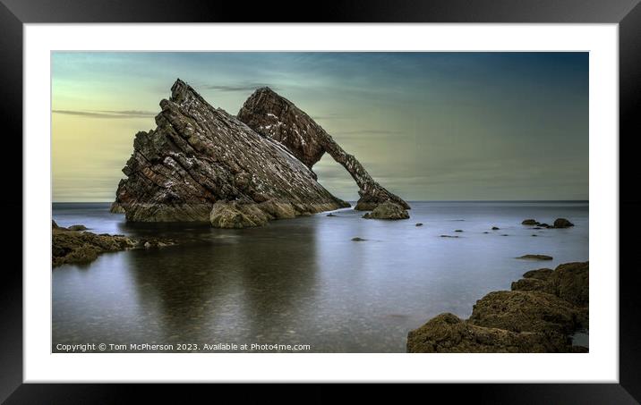 Bow Fiddle Rock, Sculpted Beauty on Scotland's Coa Framed Mounted Print by Tom McPherson