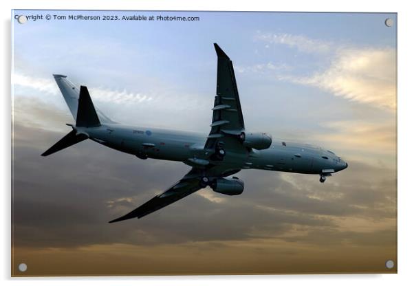"Ocean Guardian: RAF Poseidon MRA1 at RAF Lossiemo Acrylic by Tom McPherson