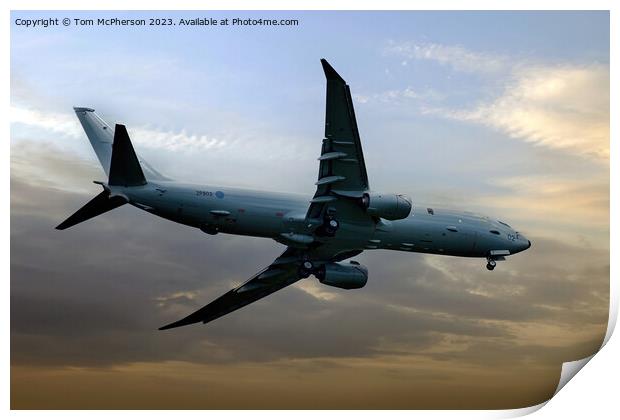 "Ocean Guardian: RAF Poseidon MRA1 at RAF Lossiemo Print by Tom McPherson