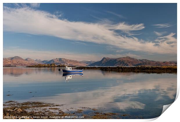Sound of Sleat Reflections, Isle of Skye Scotland. Print by Barbara Jones