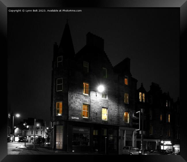 Night Lights in Edinburgh Framed Print by Lynn Bolt