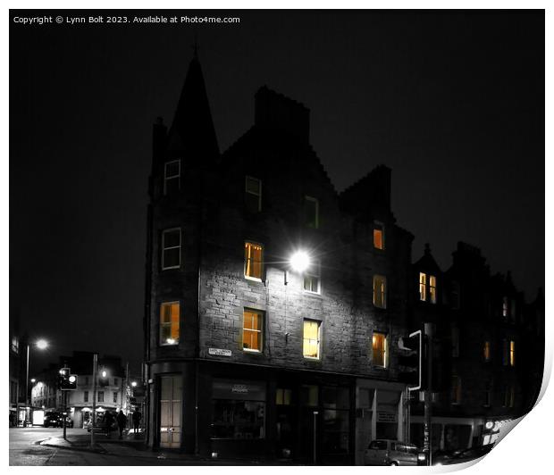 Night Lights in Edinburgh Print by Lynn Bolt