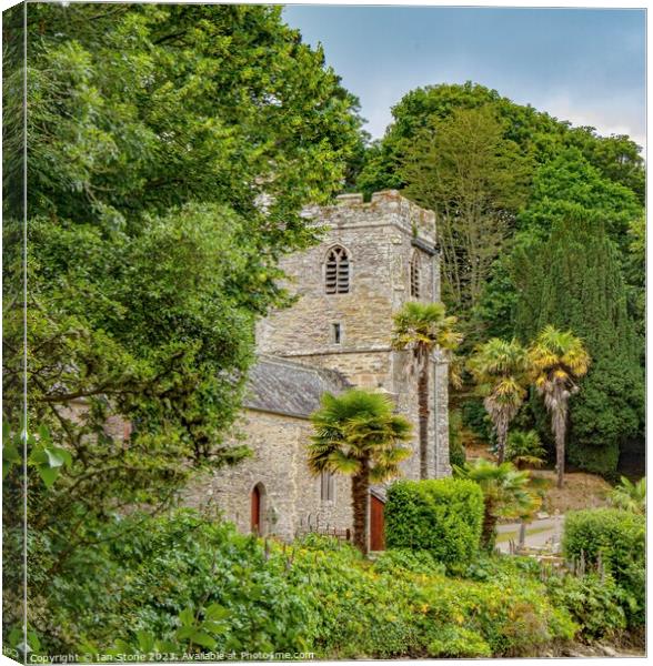 St. Just in Roseland church  Canvas Print by Ian Stone