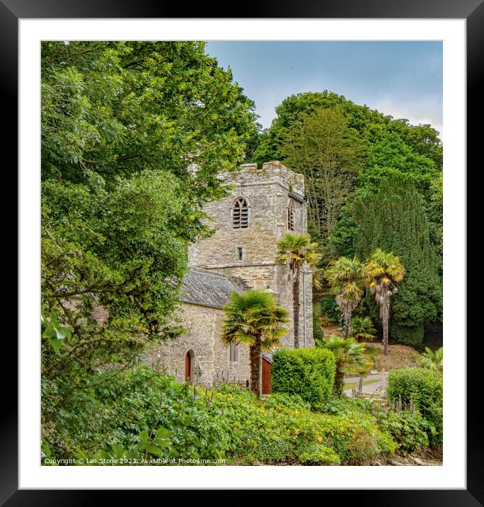 St. Just in Roseland church  Framed Mounted Print by Ian Stone