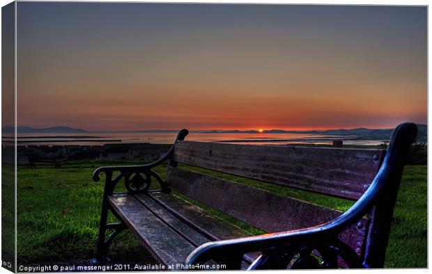 Lonely Bench Canvas Print by Paul Messenger