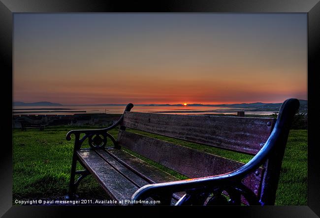 Lonely Bench Framed Print by Paul Messenger