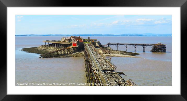 Western-Super-Mare's Time-Worn Pier Ruins Framed Mounted Print by Stephen Thomas Photography 