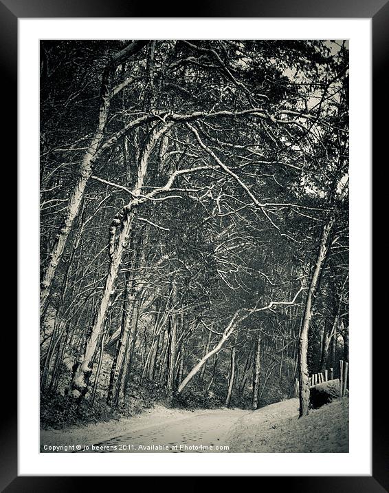 winter silence Framed Mounted Print by Jo Beerens