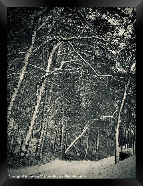 winter silence Framed Print by Jo Beerens
