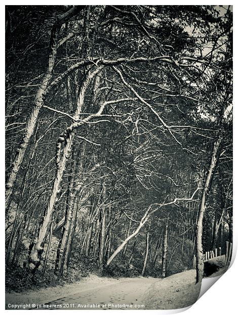 winter silence Print by Jo Beerens