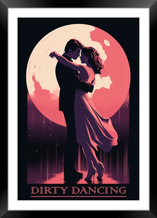 Dirty Dancing Retro Art Poster Framed Mounted Print by Steve Smith