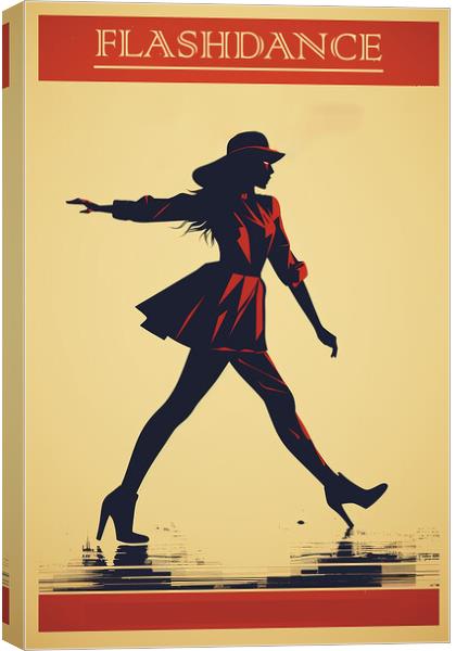 Flashdance Retro Art Poster Canvas Print by Steve Smith