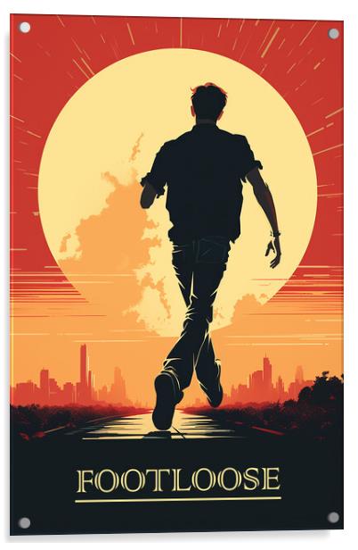 Footloose Retro Art Poster Acrylic by Steve Smith