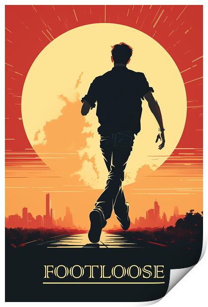 Footloose Retro Art Poster Print by Steve Smith