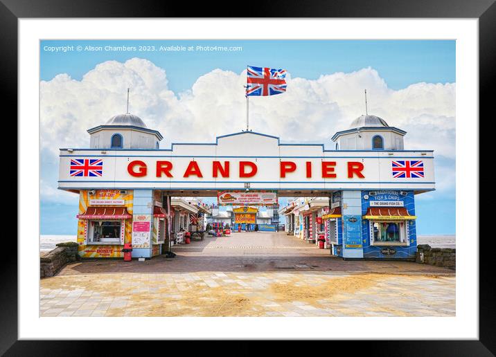 Grand Pier Weston super Mare Framed Mounted Print by Alison Chambers