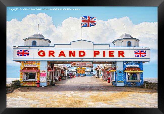 Grand Pier Weston super Mare Framed Print by Alison Chambers
