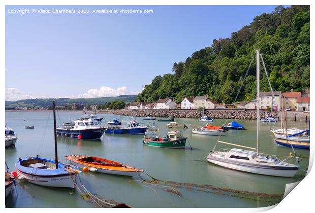 Minehead Harbour Print by Alison Chambers